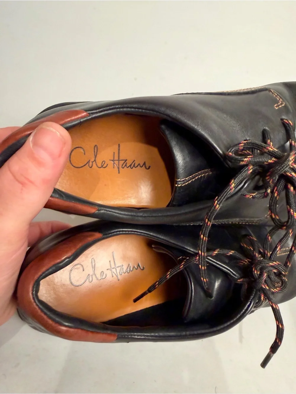 Cole Haan Zeno Leather Oxfords Comfort Shoes Mens 10 Black Casual Preppy